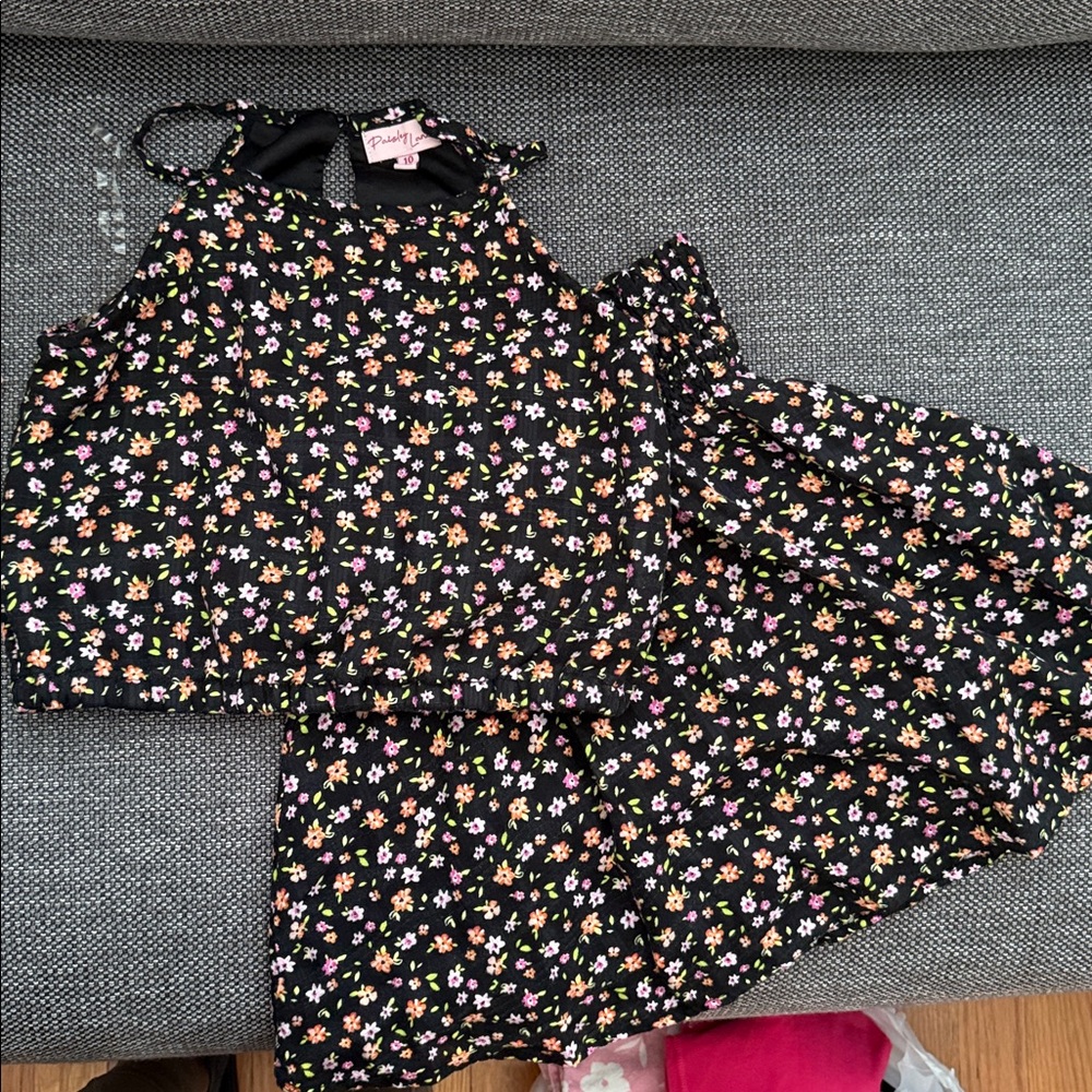 Floral Black Dress
